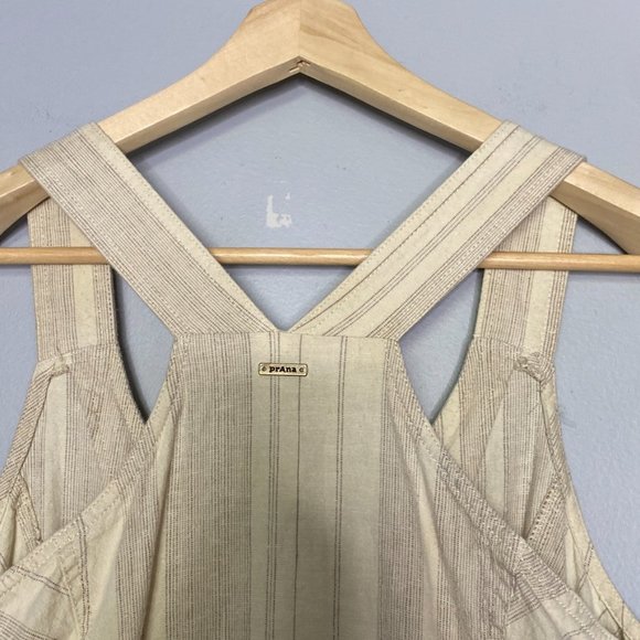 PrAna Dress Grace Trail Dress Hemp Blend Stone Stripe Size XL - Picture 6 of 10